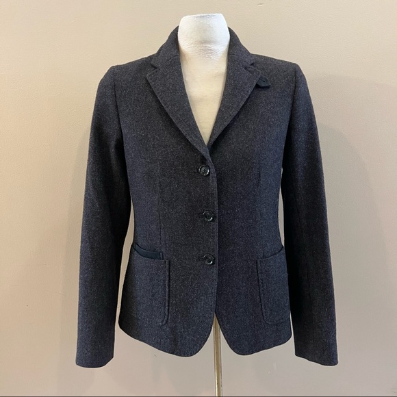 MASSIMO DUTTI Grey wool blazer - Picture 3 of 16